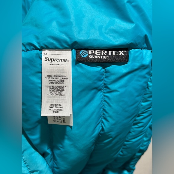 Supreme Micro Down Half Zip Pullover FW21 Teal - Picture 5 of 5